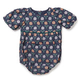 Hollis Baker Girls Navy Floral Bubble