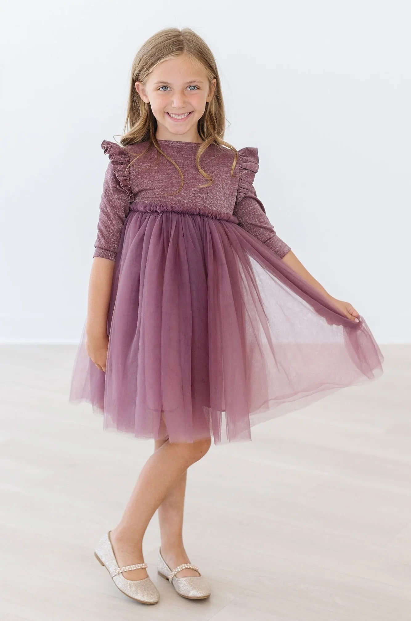 Mauve Shimmer Tutu Girls Dress