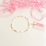 Beaded Blondes- White Sprinkle Bracelet
