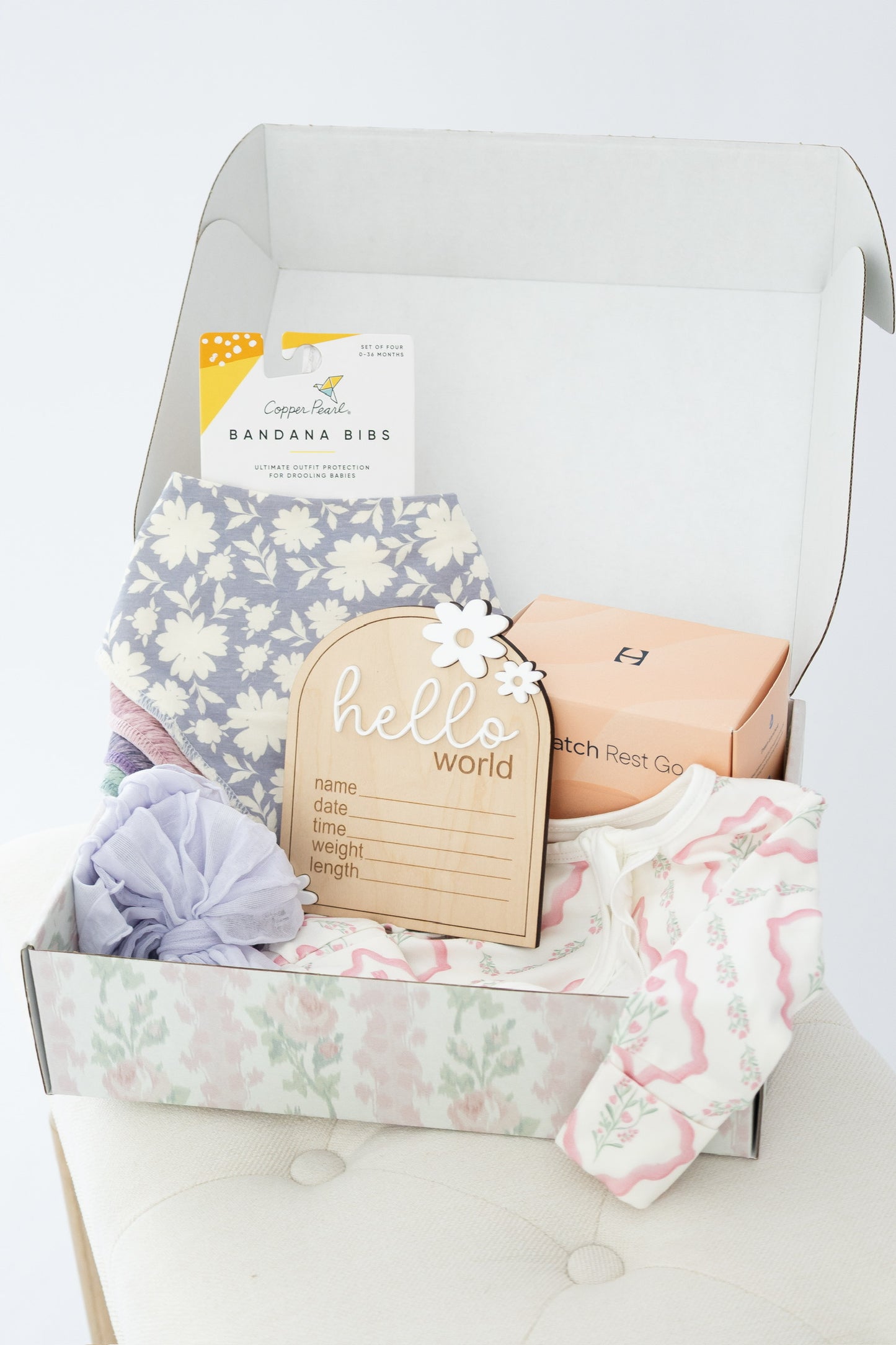 Pastel Floral Girly Newborn Gift Box
