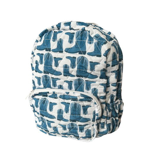 Hamner Hill Blue Cowboy Boots backpack