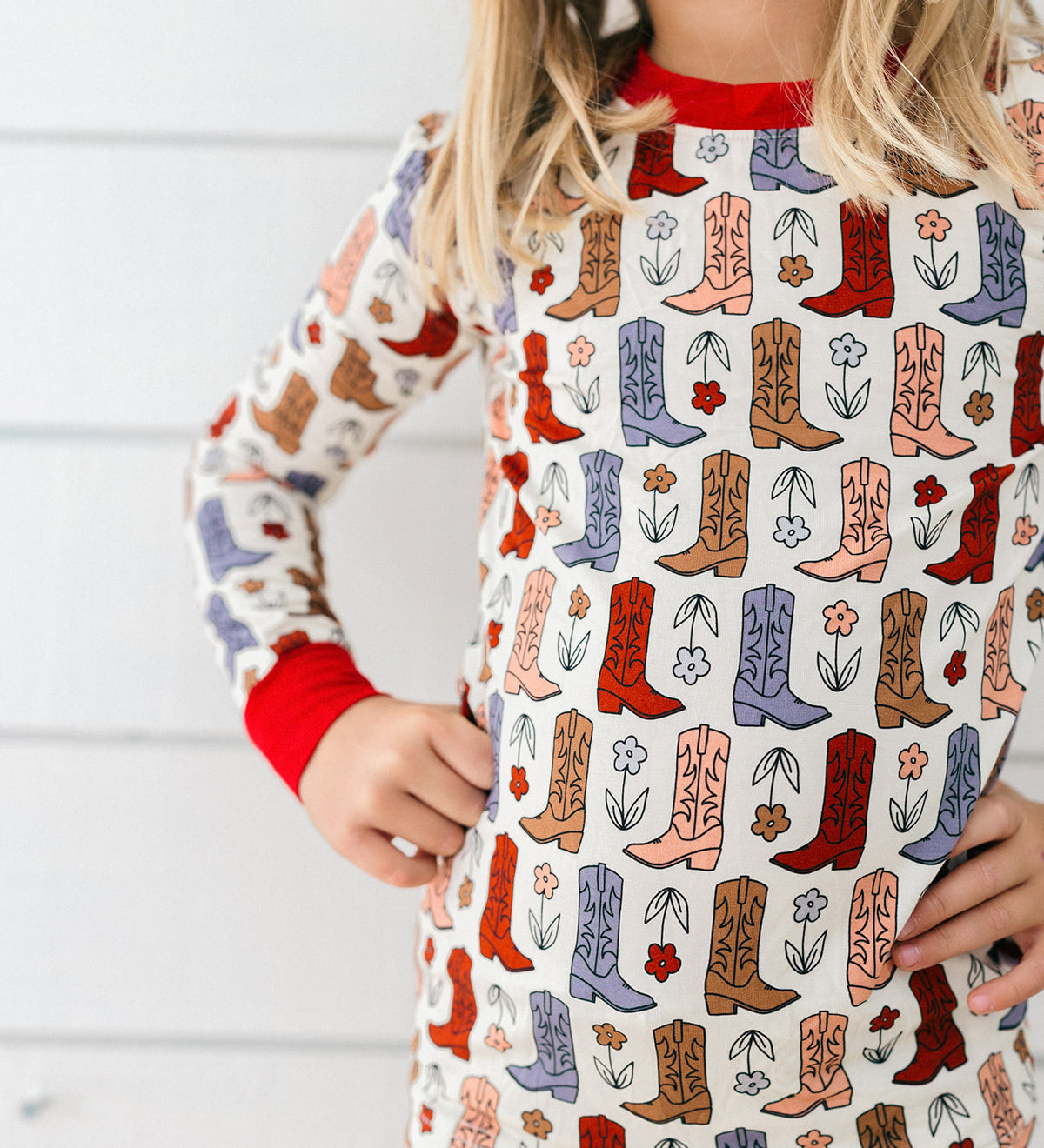 Poppy Kids Girls Boots And Blooms Two Piece Set