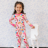 Poppy Kids Pink Texas Forever Girls Two Piece Pajamas