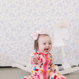 Poppy Kids Pink Texas Forever Girls Ruffle Bamboo Onesie