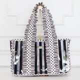 Hollis Black Polka Dot Cabana Club Carryall Tote Bag