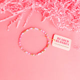 Beaded Blondes - Hot Pink and Lilac Sprinkle Bracelet