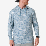 Burlebo Seaside Camo Performance Hoodie Men's Shirt