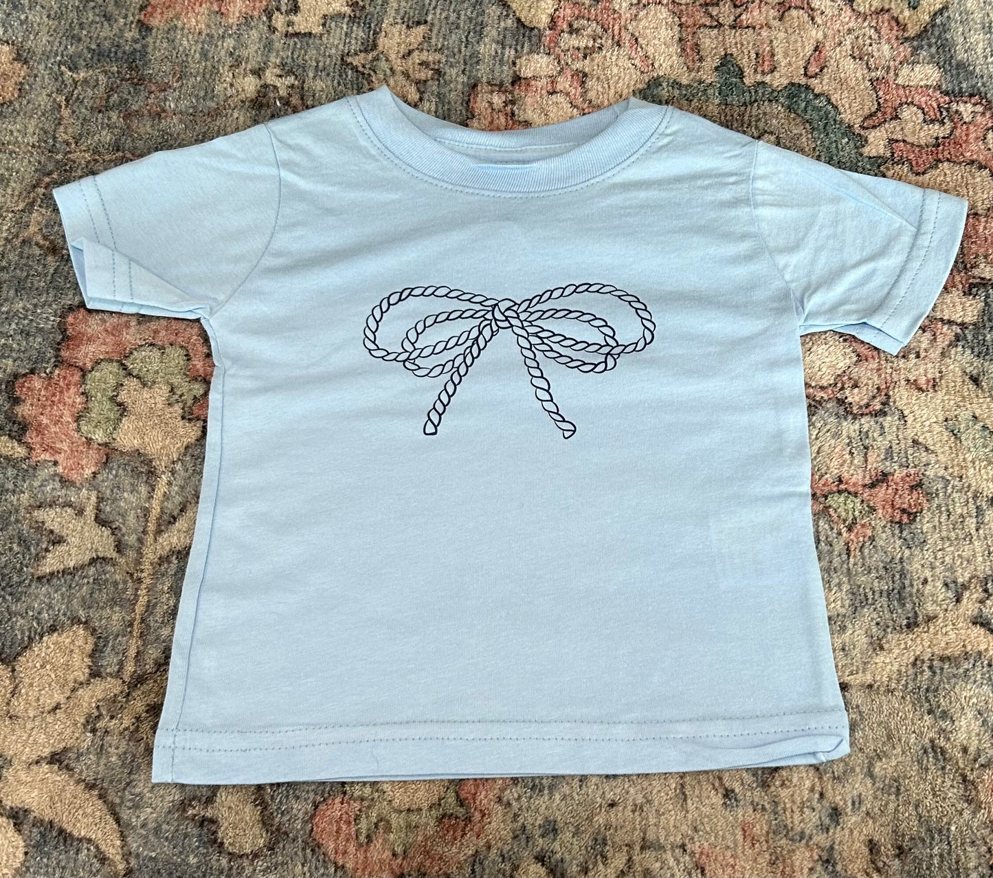 Girls Blue Bow Shirt