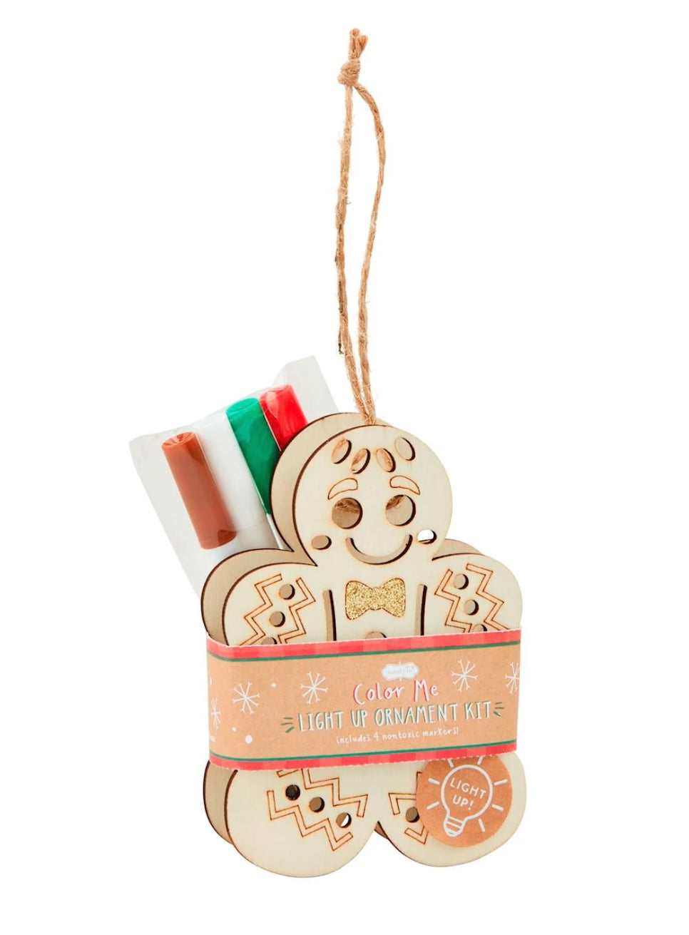 Mud pie DIY wood gingerbread man ornament