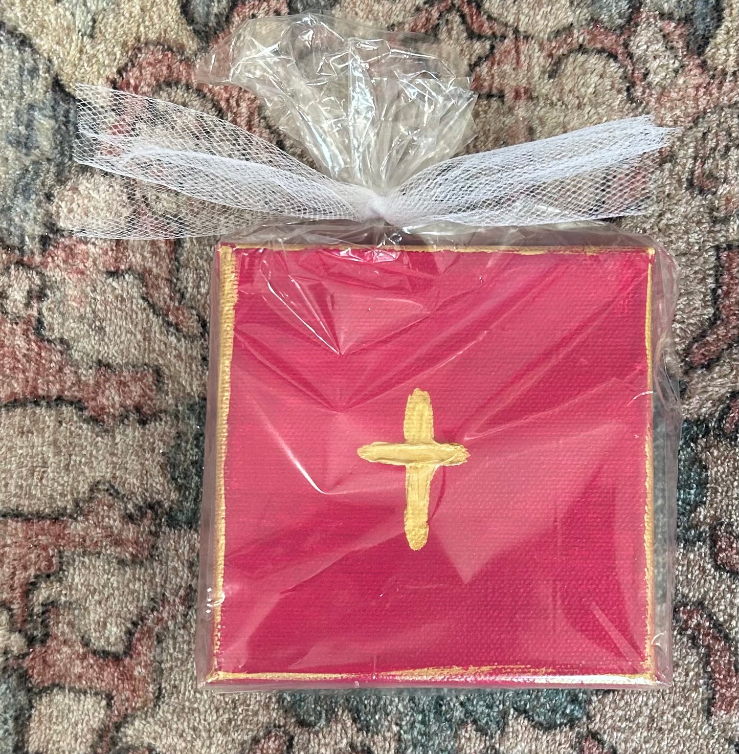 Painted Cross Canvas Gift