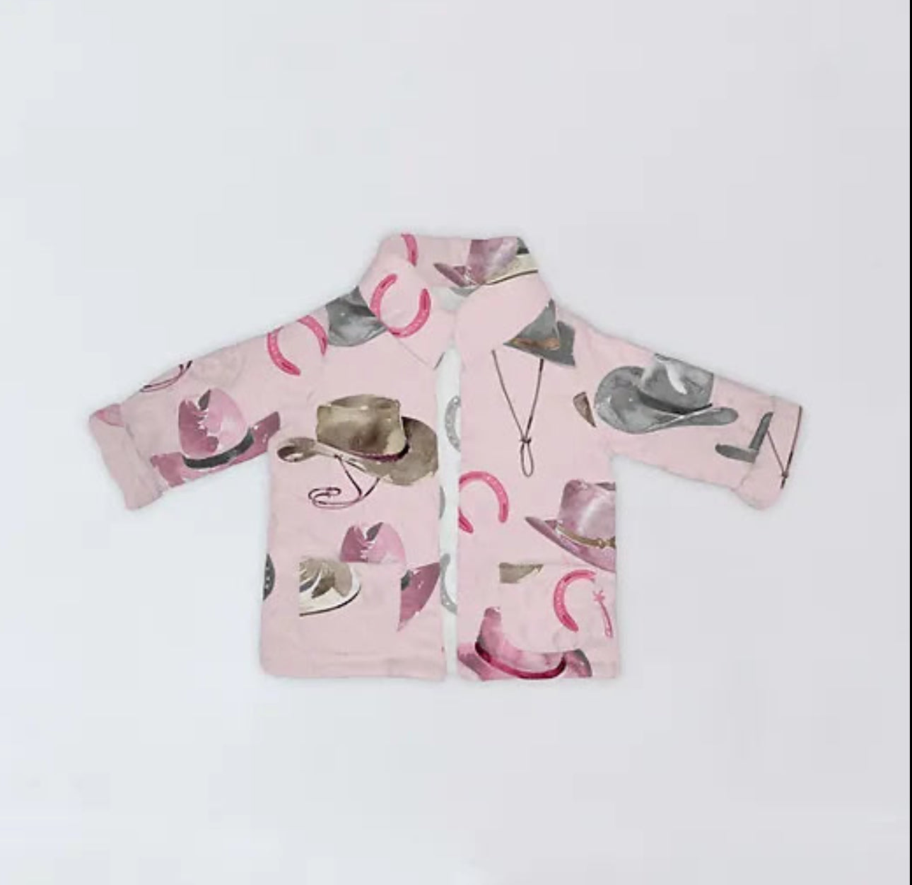 Ida Mae tossed hats pink in pink Quilted Snap Kids Jacket