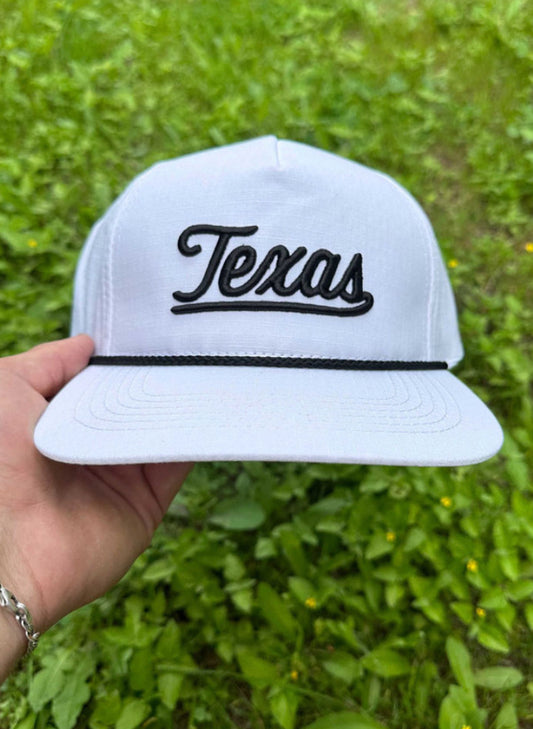 Burlebo Texas Script White Men's Rope Hat
