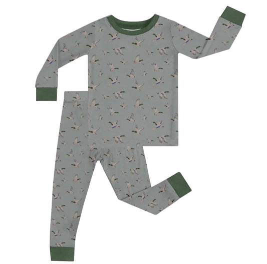 Goosies Bamboo Mallard Duck Two Piece Boys Toddler Pajamas
