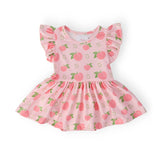 Mila & Rose Girls Georgia Peach Flutter Twirl Bodysuit