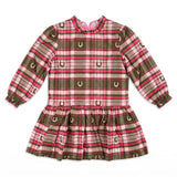 Hollis Baker Pink Horseshoe Plaid Dress