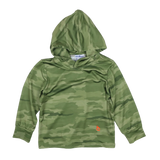 Blue Quail Classic Camo Green Lightweight Boys Performance Hoodie