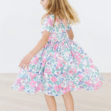Mila & Rose Girls Hydrangea Pocketed Twirl Dress