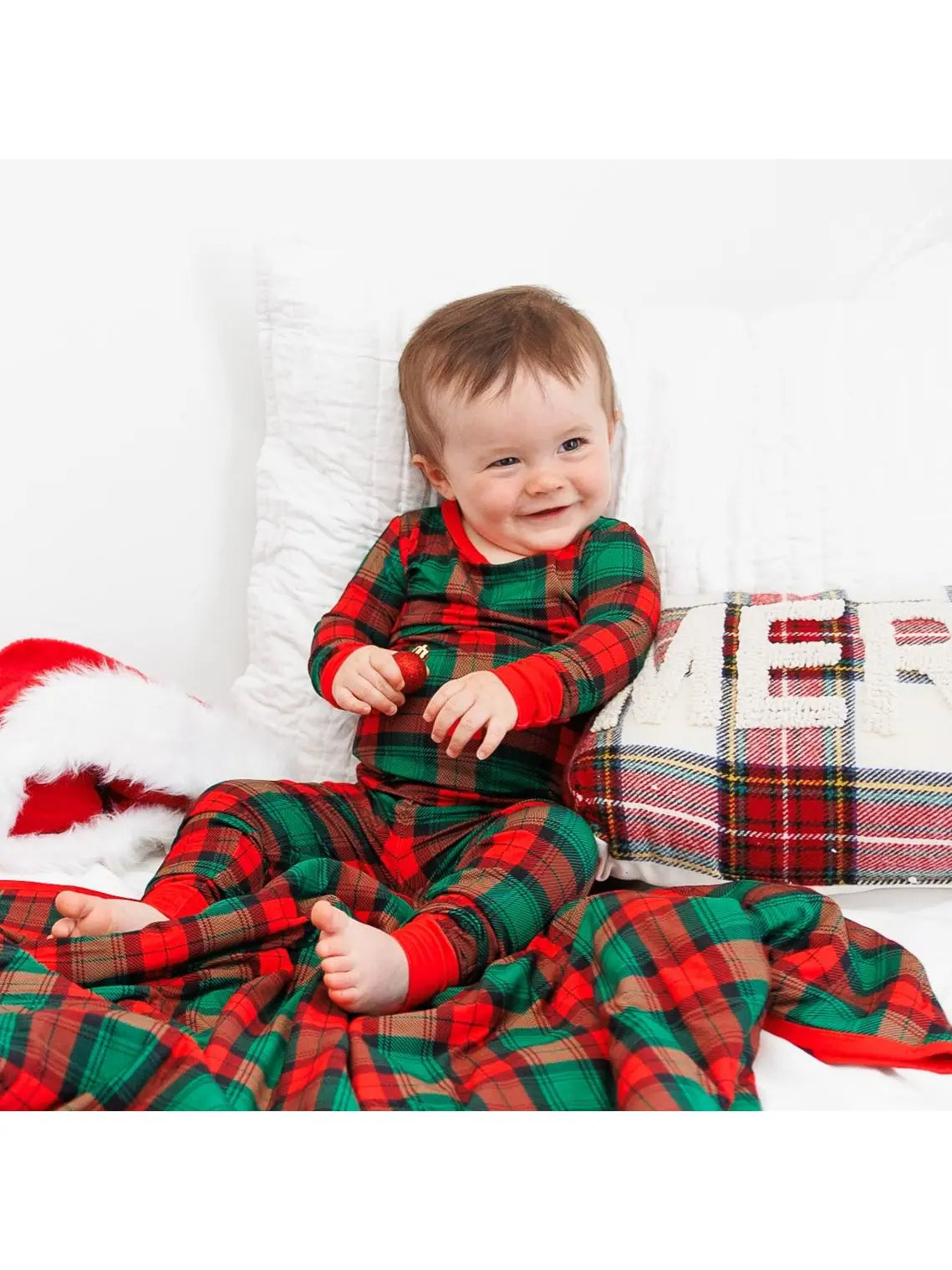 Classic Christmas Plaid Bamboo Two Piece Pajamas