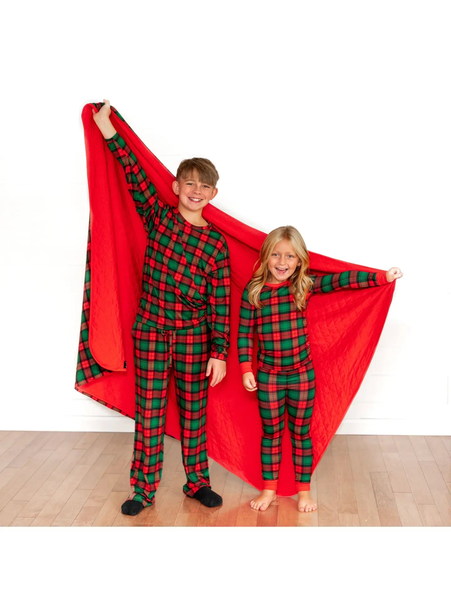 Classic Christmas Plaid Bamboo Two Piece Pajamas