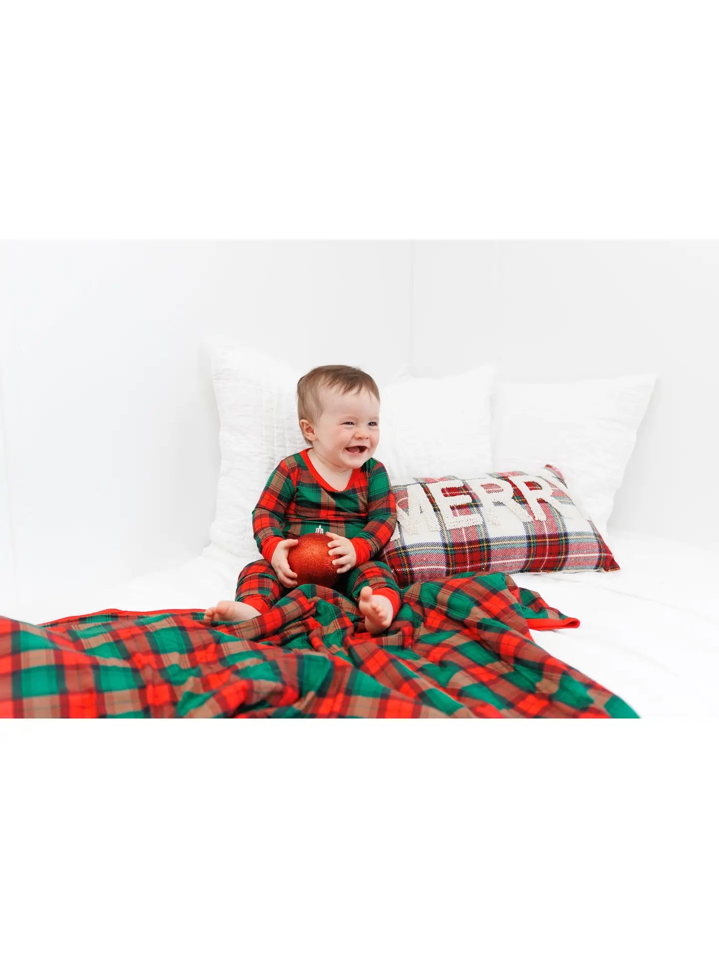 Classic Christmas Plaid Bamboo Two Piece Pajamas