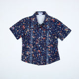 BlueQuail Guayabera Fall Otomi Short Sleeve Boys Shirt