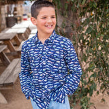 BlueQuail Catch Of The Day Long Sleeve Boys Shirt
