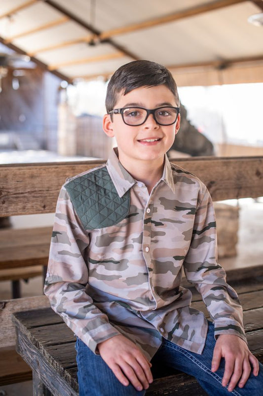 BlueQuail Classic Camo Long Sleeve Boys Shirt