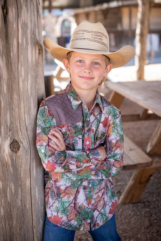 BlueQuail Hill Country Camo Long Sleeve Boys Shirt