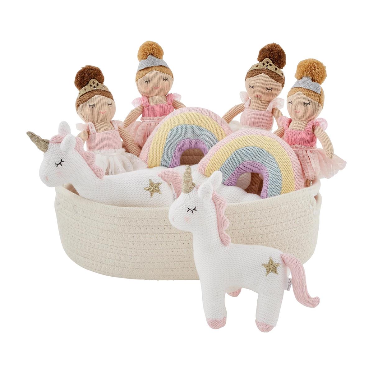 Mudpie Blush Ballerina Rattle