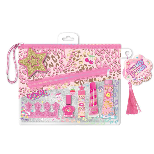 Girls Leopard Beauty Pouch Girls Toy Set