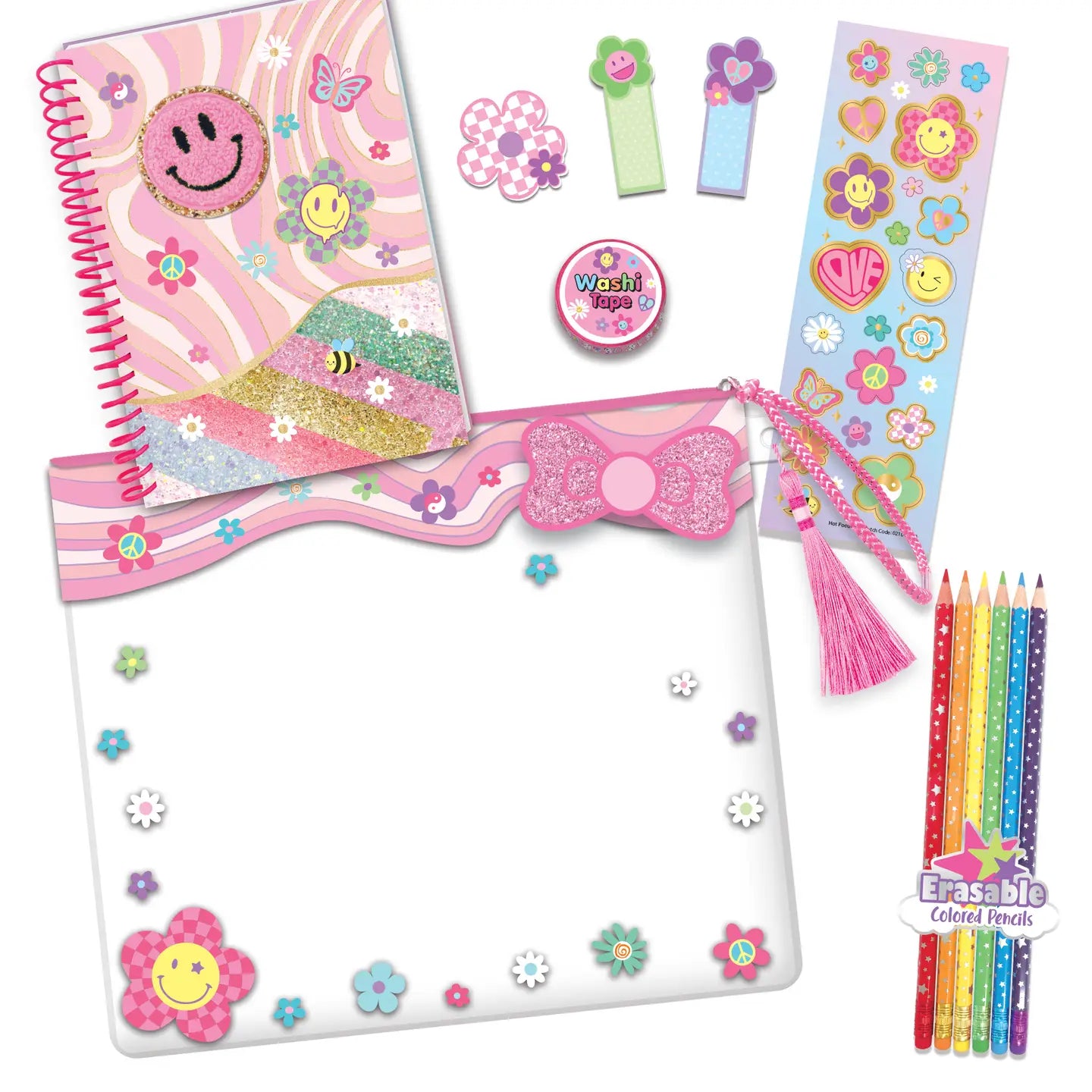 Girls Groovy Flower Coloring Journal Girls Toy Set