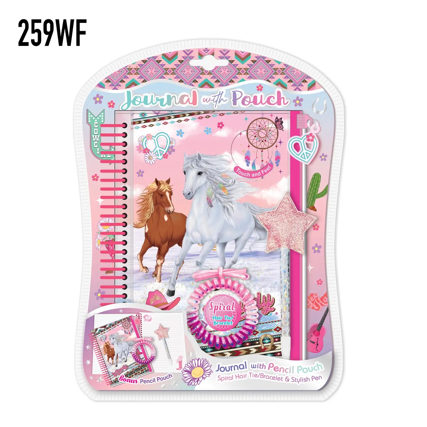 Girls Wild & Free Journal with Pouch Girls Toy Set