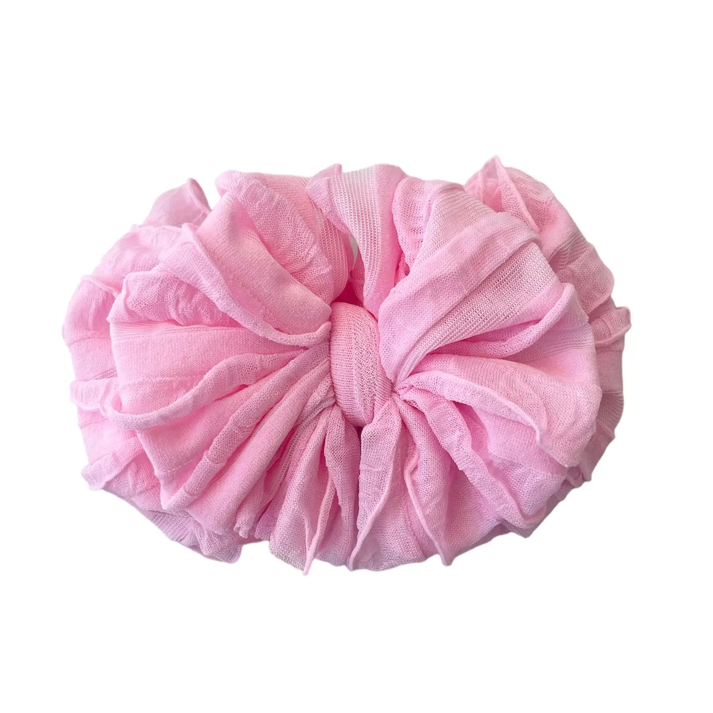 Bubblegum Ruffle Head Wrap Bow