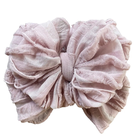 Mauvelous Ruffle Head Wrap Bow