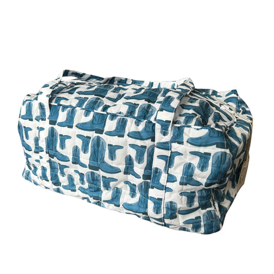 Hamner Hill Blue Cowboy Boots Duffel Bag