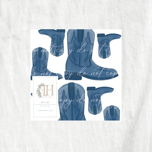 Hamner Hill Blue Boot Gift Wrap