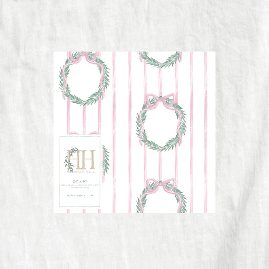 Hamner Hill Pink Wreath Gift Wrap