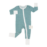 Hamner Hill Teal Check Boys Onesie