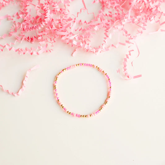 Beaded Blondes- Pink Sprinkle Bracelet