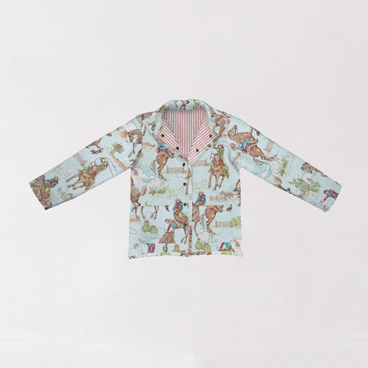 Ida Mae Birdie Multi Quilted Snap Kids Jacket