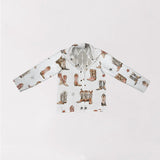 Ida Mae Thunderbird Boots Neutral Snap Kids Quilted Jacket