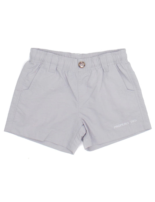 Properly Tied Boys Mallard Light Grey Shorts