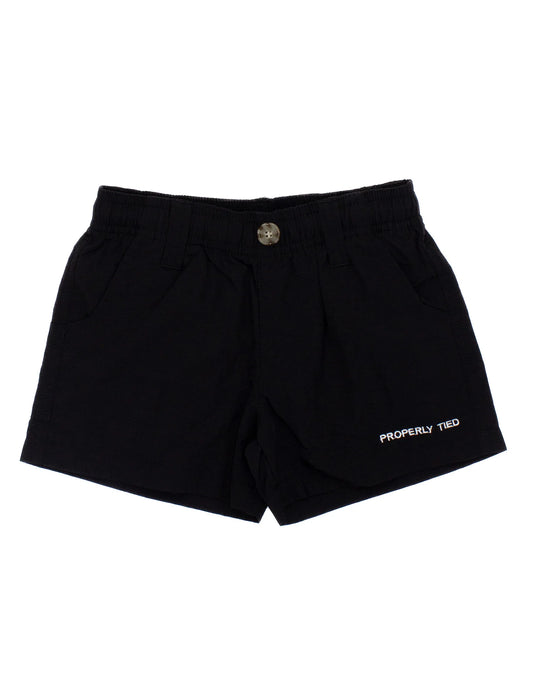 Properly Tied Boys Mallard Black Shorts