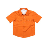 BlueQuail Burnt Orange Boys Pearl Snap boys shirt