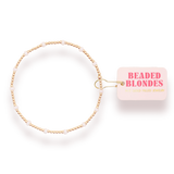 Beaded Blondes White Dainty Poppi Bracelet