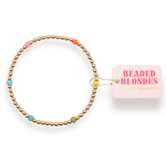 Beaded Blondes Confetti Poppi Bracelet (Kids Size)