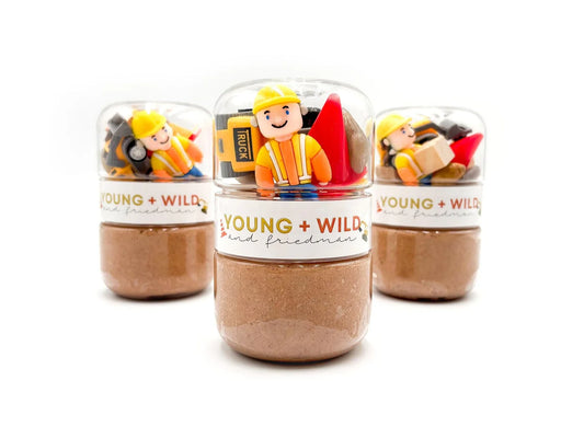 YWF Construction Grab & Go Dough Jar