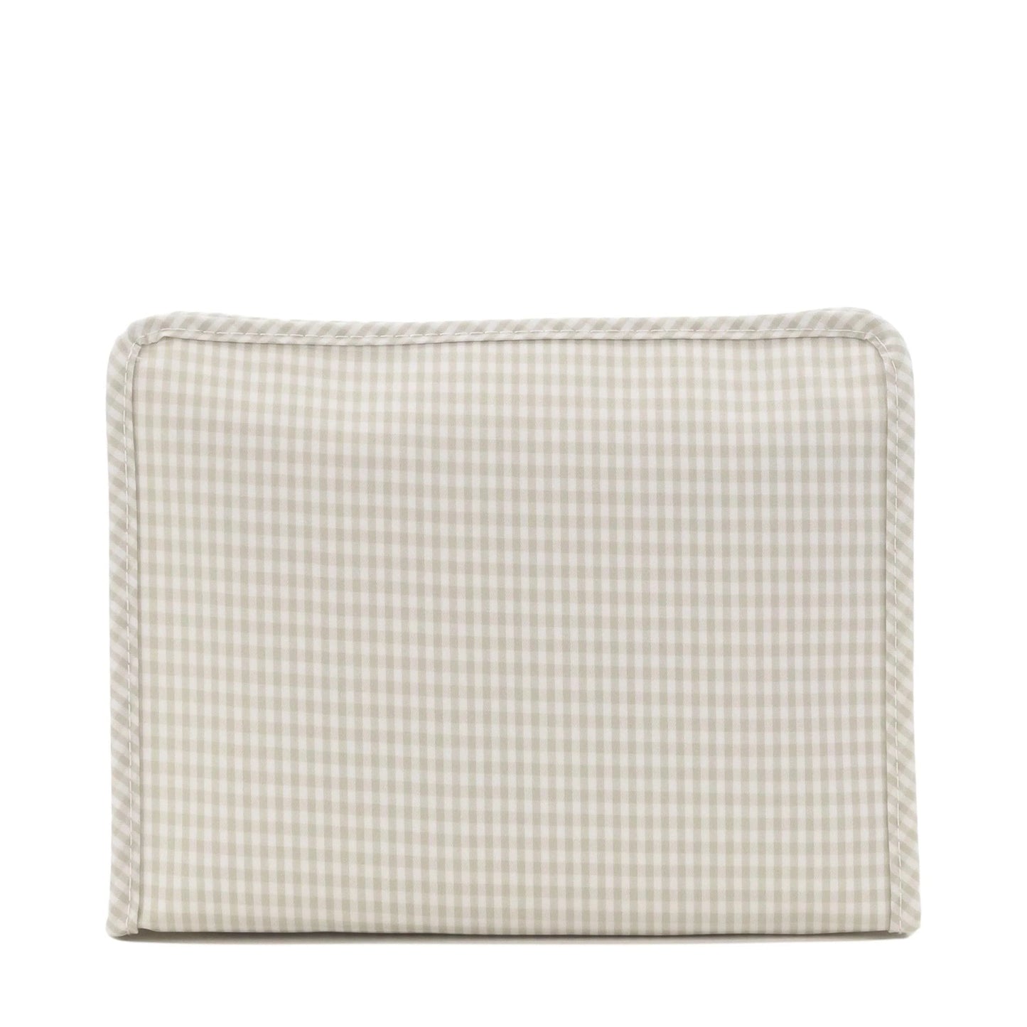 TRVL Gingham Pearl Grey Large Roadie Zip Pouch Bag