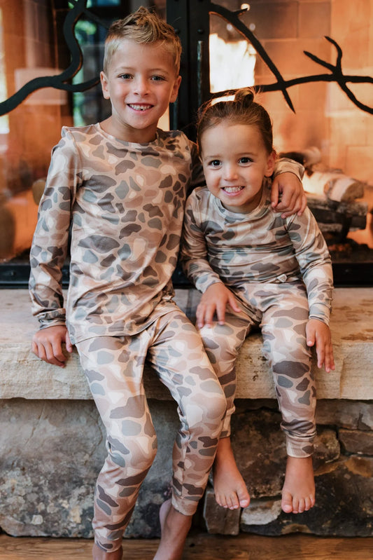 Burlebo Pintail Camo Toddler & Youth Two Piece Pajamas