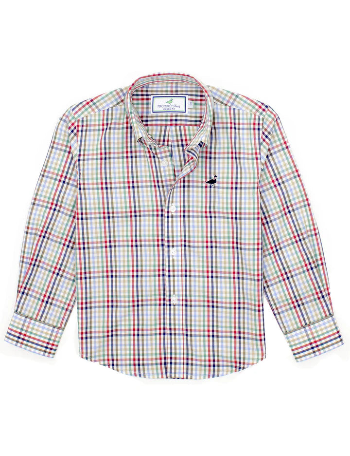 Properly Tied Boys Seasonal Button Up Shirt- Autumn Trail